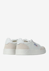 Autry Medalist Leather and Suede Sneakers White AULW-LS-30