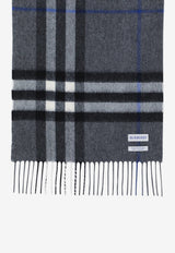 Burberry Cashmere Check Fringed Scarf Gray 8112642110106/T_BURBE-C3384