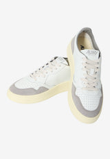 Autry Medalist Leather and Suede Sneakers White AULM-FT-15