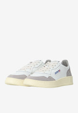 Autry Medalist Leather and Suede Sneakers White AULM-FT-15
