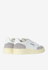 Autry Medalist Leather and Suede Sneakers White AULM-FT-15