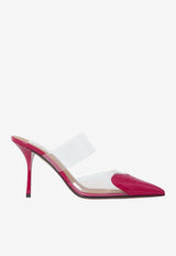 Alaïa Le Coeur 90 PVC And Leather Mules Red AA3M053CK150--424