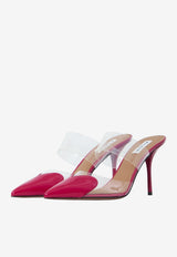 Alaïa Le Coeur 90 PVC And Leather Mules Red AA3M053CK150--424