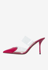 Alaïa Le Coeur 90 PVC And Leather Mules Red AA3M053CK150--424