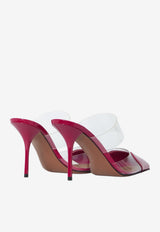 Alaïa Le Coeur 90 PVC And Leather Mules Red AA3M053CK150--424