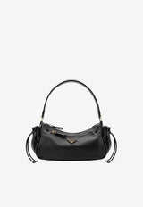 Prada Small Leather Shoulder Bag Black 1BC296OOO2ZQX/T_PRADA-F0002