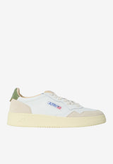 Autry Medalist Leather and Suede Sneakers White AULM-LS-17