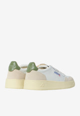 Autry Medalist Leather and Suede Sneakers White AULM-LS-17