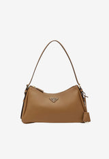 Prada Aimée Leather Shoulder Bag Caramel 1BC229LVM2CYS/T_PRADA-F03BH