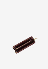 Saint Laurent Cassandre Bijou Leather Zip-Around Wallet Wine 862485AAGA8_6195