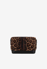 Saint Laurent Small Leopard Print Pouch Brown 840087AAE8I_2063