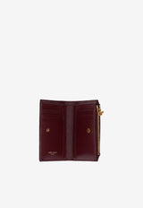 Saint Laurent Cassandre Bijou Leather Bi-Fold Wallet Wine 862438AAGB1_6195