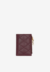 Saint Laurent Cassandre Bijou Leather Bi-Fold Wallet Wine 862438AAGB1_6195