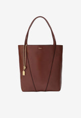 Chloé Medium Spin Grained Leather Tote Bag Brown CHC25SS811N84/T_CHLOE-26P