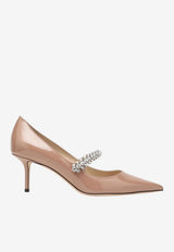 Jimmy Choo Bing 65 Crystal-Strap Patent Leather Pumps Ballet Pink BINGPUMP65PAT/T_JIMCH-110323