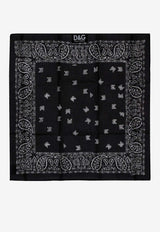 Dolce & Gabbana Paisley Print Square Scarf Black DG0957510117706_BLK