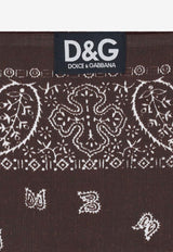 Dolce & Gabbana Paisley Print Square Scarf Brown DG0957510117706_TMO