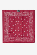Dolce & Gabbana Paisley Print Square Scarf Red DG0957510117706_BRDX