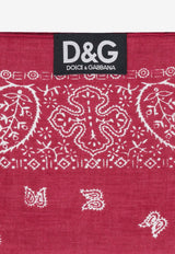 Dolce & Gabbana Paisley Print Square Scarf Red DG0957510117706_BRDX