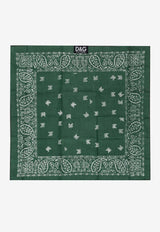 Dolce & Gabbana Paisley Print Square Scarf Green DG0957510117706_VERDE