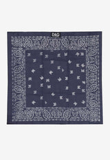 Dolce & Gabbana Paisley Print Square Scarf Navy DG0957510117706_NAVY