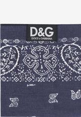 Dolce & Gabbana Paisley Print Square Scarf Navy DG0957510117706_NAVY