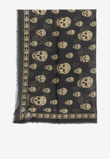 McQueen Skull Print Modal Silk Scarf Black 8078894943Q1079_282851da-7bee-404b-8b79-7bc66e8e8c0d