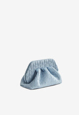 Themoirè Medium Bios Arricciato Apple Clutch Bag Light Blue 261WTMBM0OOAA_4312A