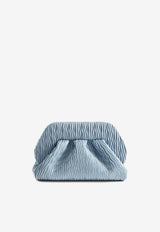 Themoirè Medium Bios Arricciato Apple Clutch Bag Light Blue 261WTMBM0OOAA_4312A