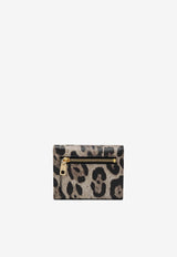 Dolce & Gabbana Leopard Print Dauphine Leather Wallet Brown BI0770AX566/T_DOLCE-HY13M