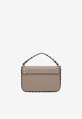 Valentino Rockstud Grained Leather Shoulder Bag Powder 9W2P0W07VSH/T_VALE-P45