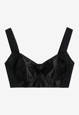 Dolce & Gabbana Corset Satin Bustier Top Black F7Y28TG9826/T_DOLCE-N0000