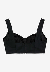 Dolce & Gabbana Corset Satin Bustier Top Black F7Y28TG9826/T_DOLCE-N0000