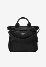 Prada Re-Nylon Logo Top Handle Bag Black 2VG136OOO2DMG/S_PRADA-F0002