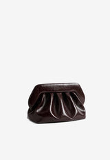 Themoirè Bios Rigato Vegan Leather Clutch Bag Chocolate 261WTMB00ORVF_1110A