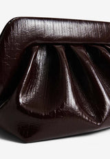 Themoirè Bios Rigato Vegan Leather Clutch Bag Chocolate 261WTMB00ORVF_1110A