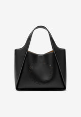 Stella McCartney Medium Perforated Logo Eco Leather Tote Bag Black 513860WP0057/T_STELL-1000