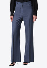 Victoria Beckham Alina Wide-Leg Wool Pants Blue 1226WTR005115DPL/T_VIBEC-DB