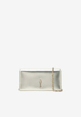 Christian Louboutin Bettina Laminated Leather Clutch Bag Platinum 1265167LE/T_LOUBO-PL12