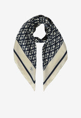 Valentino Toute La V Silk Scarf Blue 9W2EI114SHT/T_VALE-3GJ