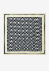 Valentino Toute La V Silk Scarf Blue 9W2EI114SHT/T_VALE-3GJ