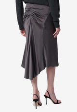 Victoria Beckham Bela Crepe Satin Midi Skirt Gray 1126WSK006985ASI/T_VIBEC-OR