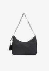 Triangle Logo Saffiano Leather Shoulder Bag