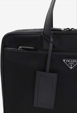 Triangle Logo Re-Nylon Briefcase