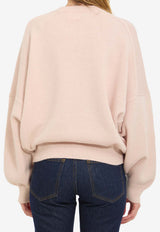 Khaite Margaux Cashmere Knit Pullover Pink 9560650--666