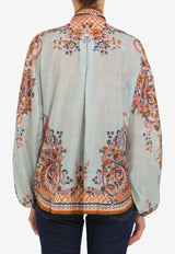 Zimmermann Aster Tied Floral Blouse Multicolor 4461TSS261--BLUPF