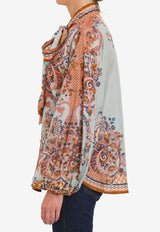 Zimmermann Aster Tied Floral Blouse Multicolor 4461TSS261--BLUPF