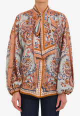 Zimmermann Aster Tied Floral Blouse Multicolor 4461TSS261--BLUPF
