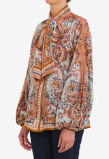 Zimmermann Aster Tied Floral Blouse Multicolor 4461TSS261--BLUPF