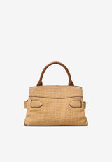Marc Jacobs Small Dakota Croc-Embossed Suede Top Handle bag Beige 2S6HSC013H01_910